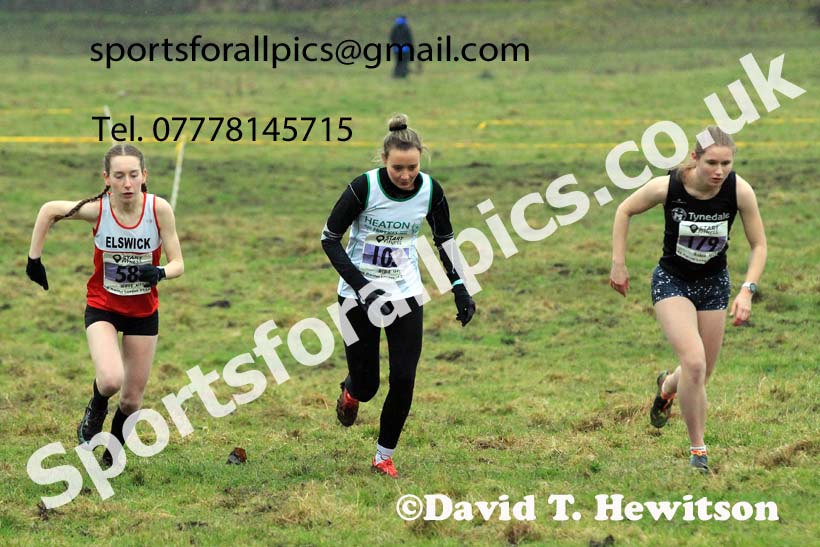 Womens under-17s and under-20s 2022 North Eastern Harrier League, Thornley Farm, Peterlee, County Durham. Photo: David T. Hewitson/Sports for All Pics